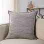 Jaipur Living Cadell TAN16 Handmade Striped Gray And Cream Pillow