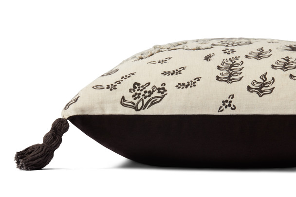 Loloi Pillows PLL0025 Ivory Black Pillow