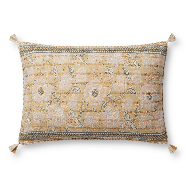 Loloi Pillows PLL0116 Wheat Multi Pillow