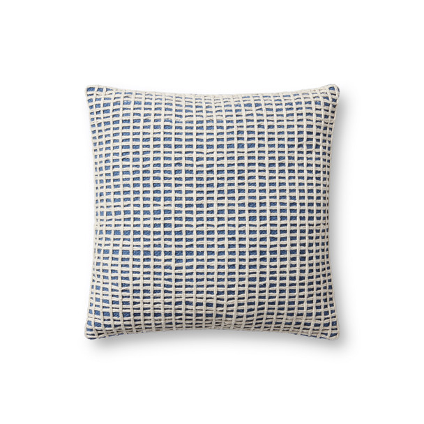 Loloi Pillows PLL0119 Blue Ivory Pillow