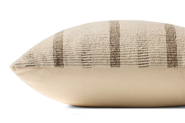 Loloi PLL0175 Ivory Brown Pillow