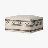 Loloi LPF0042 Ivory Brown Pouf