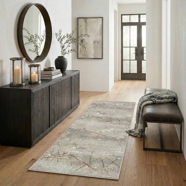 LR Home Antalya 82051 Beige Gray Rug