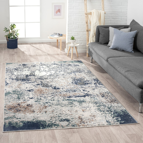 LR Home Antalya 82057 Grey Teal Rug