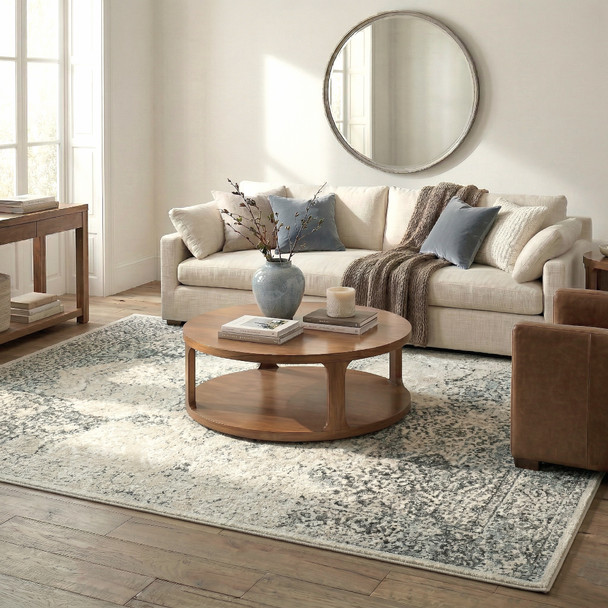 LR Home Antalya 82611 Beige Blue Rug