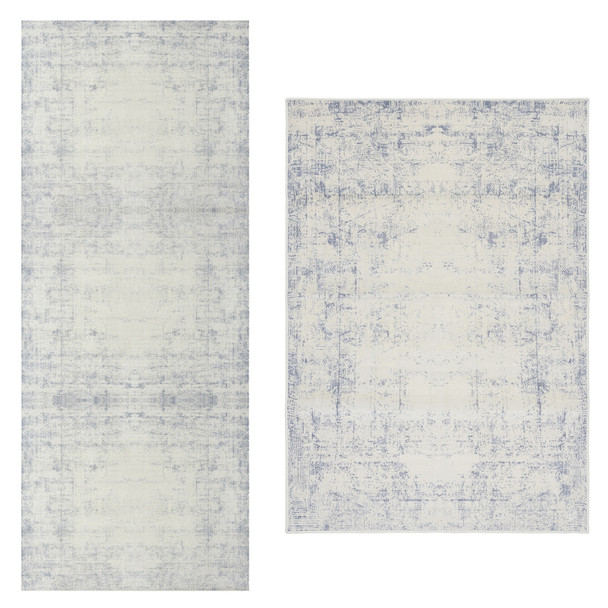 LR Home Aria 82424 Blue Gray Rug