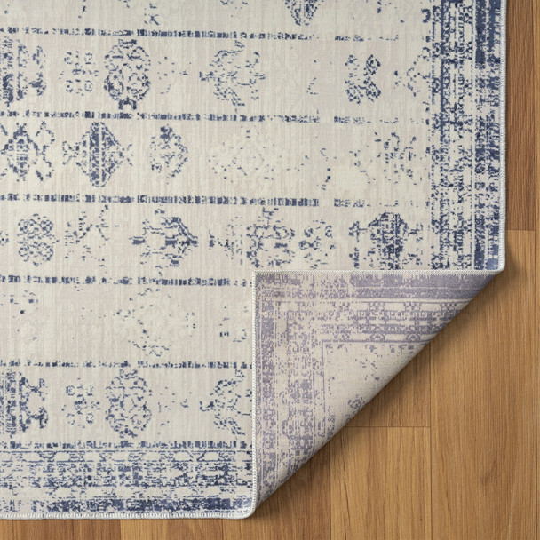 LR Home Aria 82427 Blue Gray Rug