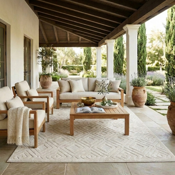 LR Home Atlas 82412 Ivory Rug