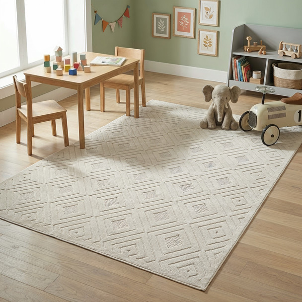 LR Home Atlas 82412 Ivory Rug