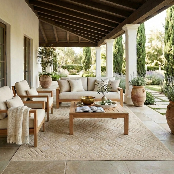 LR Home Atlas 82412 Beige Rug