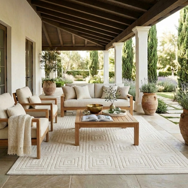 LR Home Atlas 82415 Ivory Rug