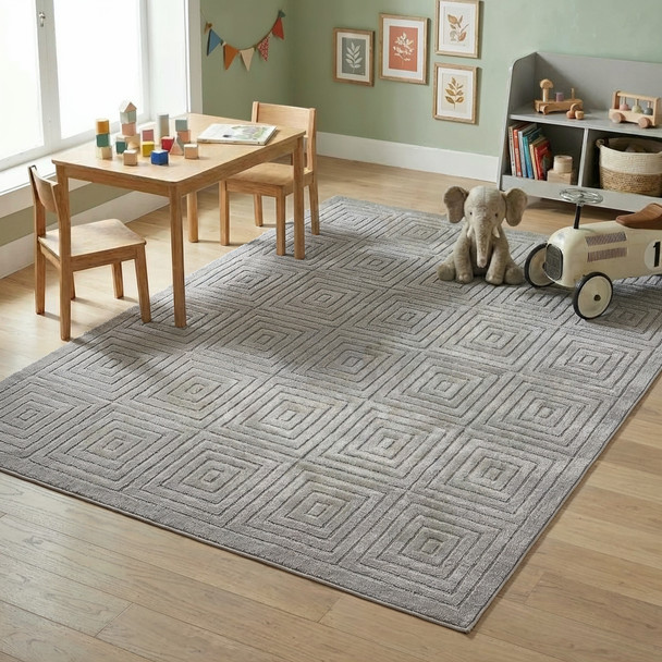 LR Home Atlas 82415 Gray Rug