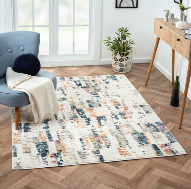LR Home Bristol 82136 Blue Orange Rug