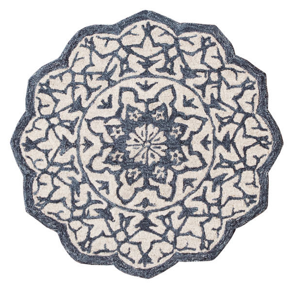 LR Home Bella Rose 21709 Blue Ivory Rug