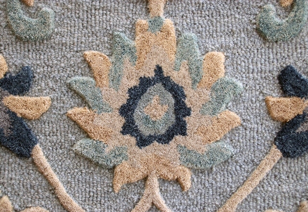 LR Home Bella Rose 21710 Blue Gray Rug