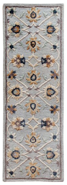 LR Home Bella Rose 21710 Blue Gray Rug