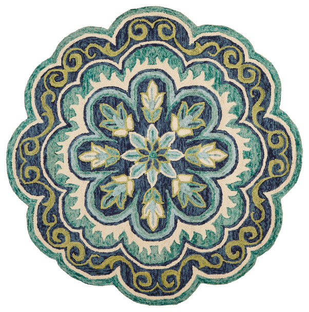 LR Home Dazzle 54076 Green Rug