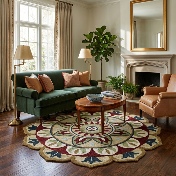 LR Home Dazzle 82264 Red Green Rug
