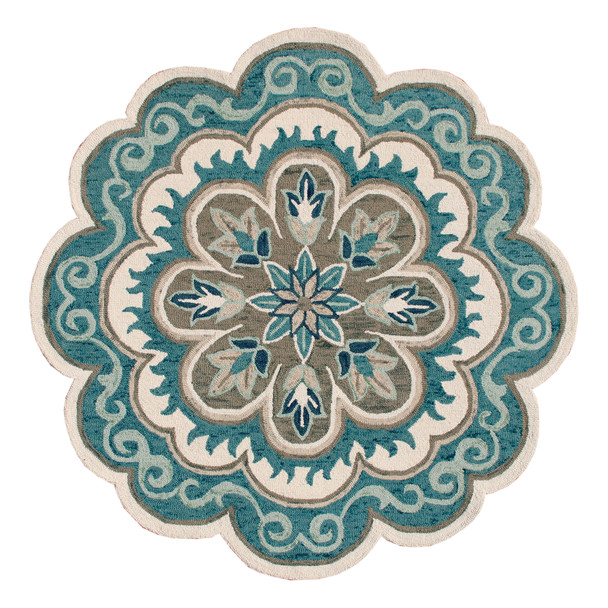 LR Home Dazzle 82267 Blue Gray Rug