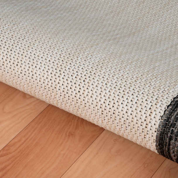 LR Home Kilimanjaro 81758 White Cream Anthracite Gray Rug