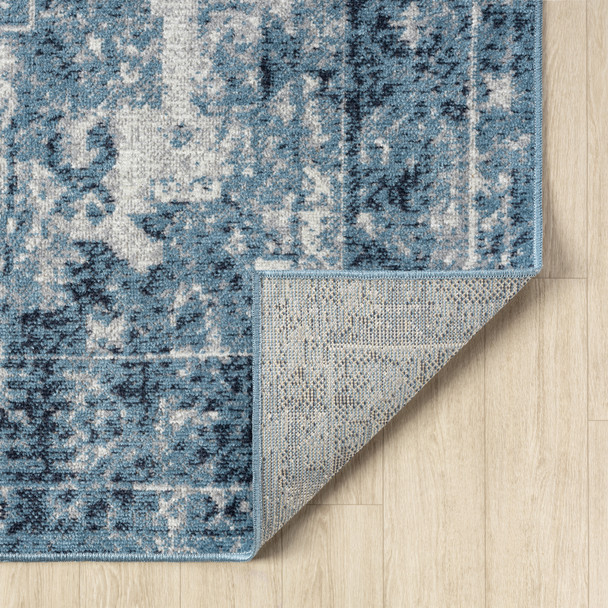 LR Home Lanham 82274 Blue Ivory Rug