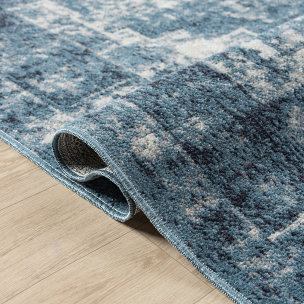 LR Home Lanham 82274 Blue Ivory Rug