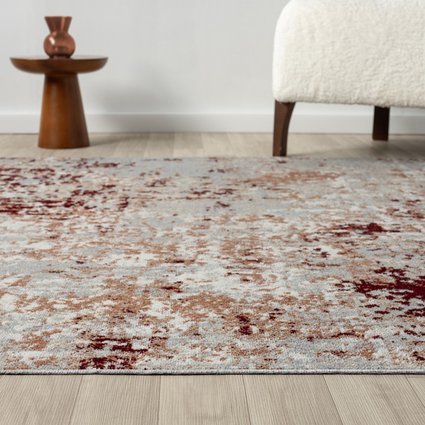LR Home Lanham 82273 Red Gray Rug