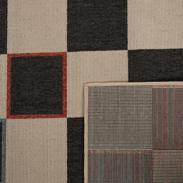 LR Home Mapa 82500 Black Ivory Rug