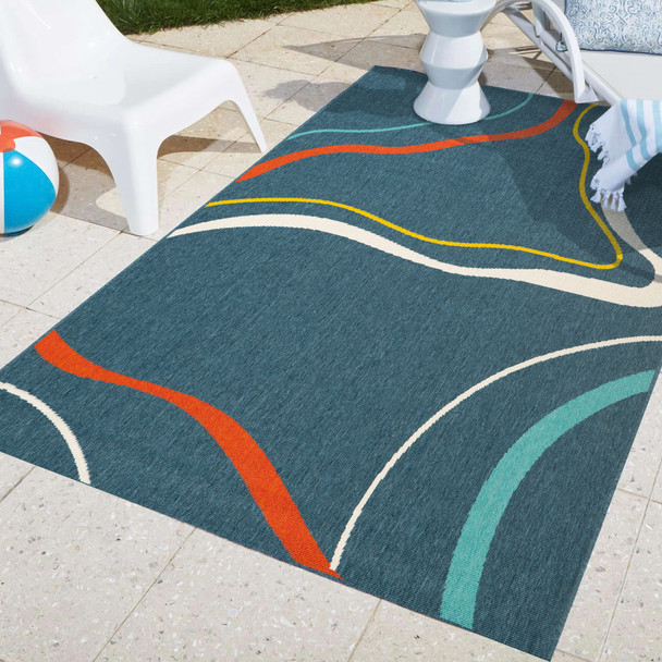 LR Home Mapa 82505 Navy Multi Rug