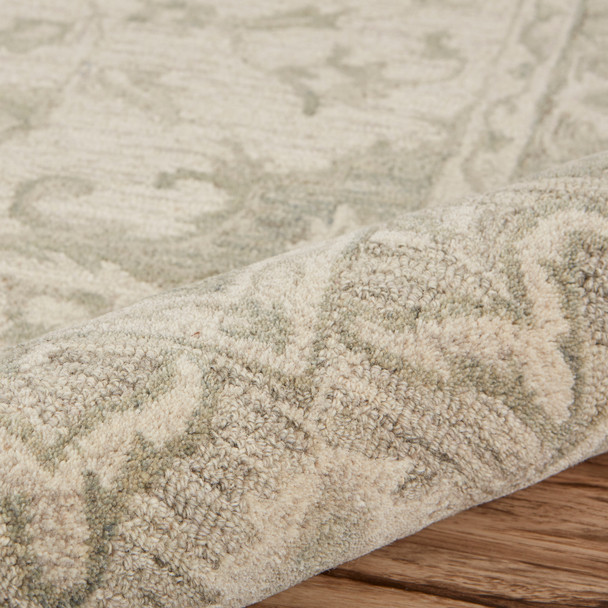 LR Home Modern Traditions 81287 Sea Green Gray Rug