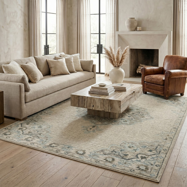 LR Home Modern Traditions 81290 Ivory Rug
