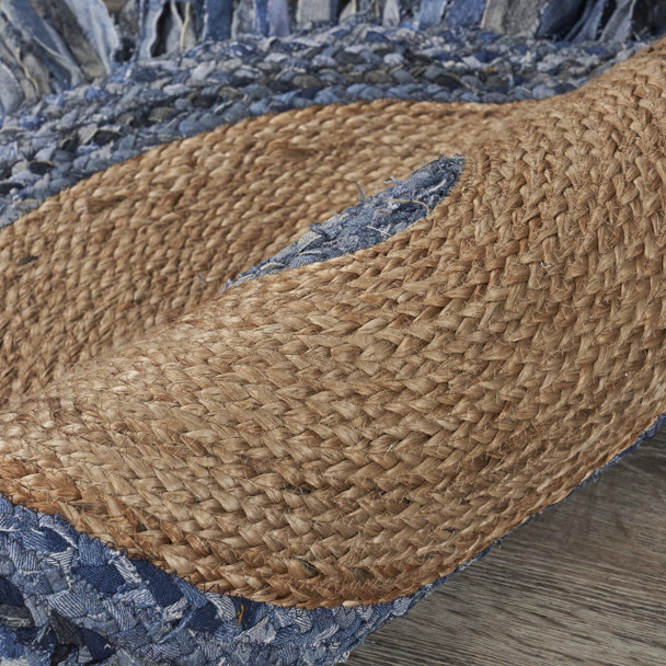 LR Home Boutique Jute 3380 Denim Blue Natural Rug