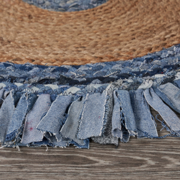 LR Home Boutique Jute 3380 Denim Blue Natural Rug