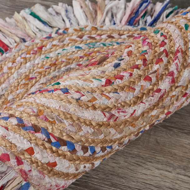 LR Home Boutique Jute 3382 White Multi Natural Rug