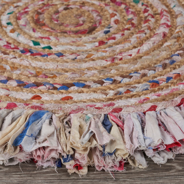 LR Home Boutique Jute 3382 White Multi Natural Rug