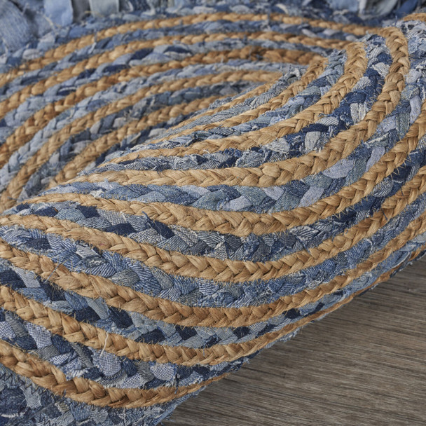 LR Home Boutique Jute 3382 Denim Blue Natural Rug