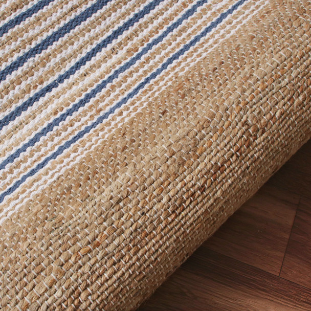 LR Home Hampton 3392 Tan Blue White Rug