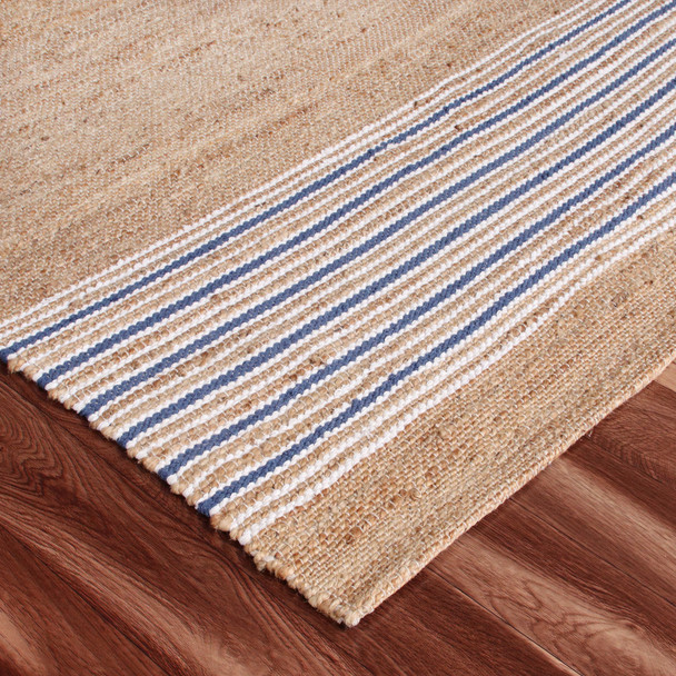 LR Home Hampton 3392 Tan Blue White Rug