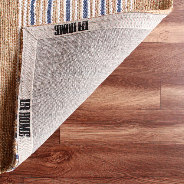 LR Home Hampton 3392 Tan Blue White Rug