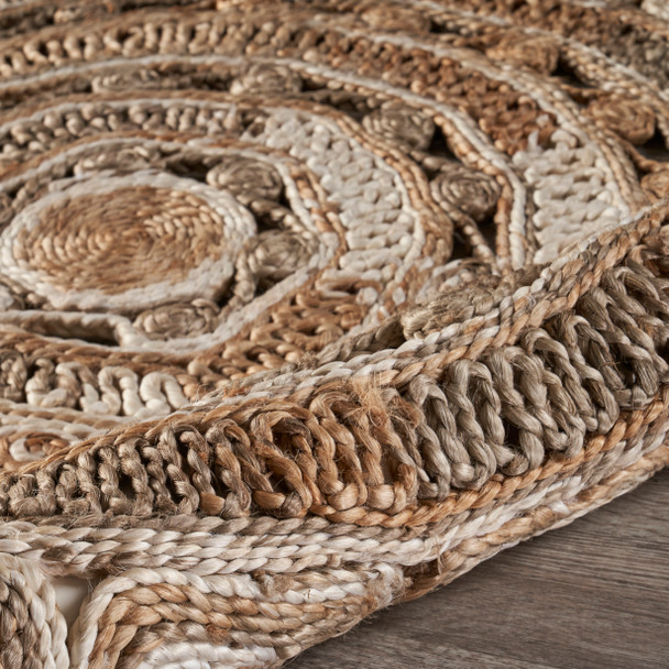LR Home Boutique Jute 12042 Bleach Natural Rug