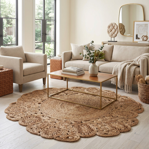 LR Home Boutique Jute 12045 Natural Rug