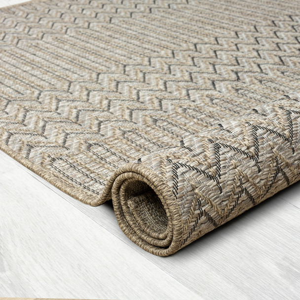 LR Home Oslo 82117 Tan Brown Rug