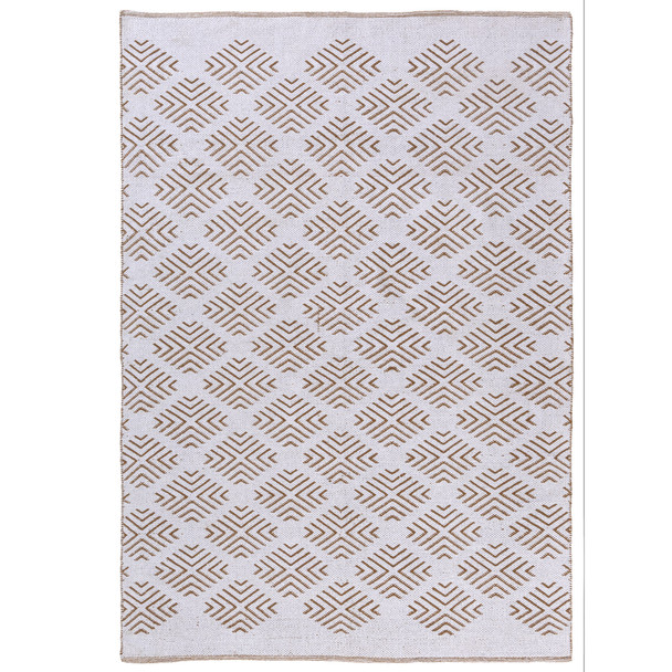 LR Home Pomona 82600 Tan White Rug