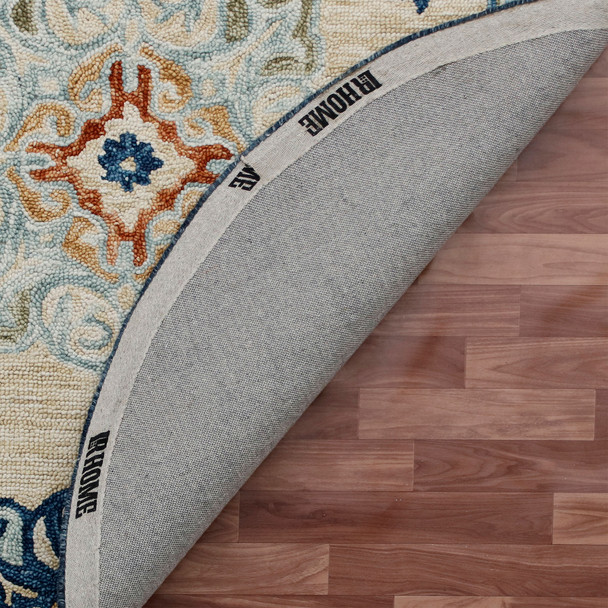 LR Home Rugs Ariel 22133 Beige Blue Rug