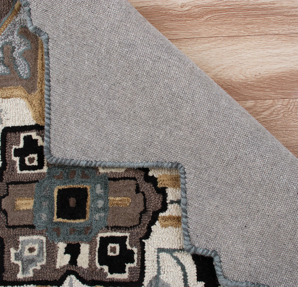 LR Home Shapes 50922 Black Mocha Rug