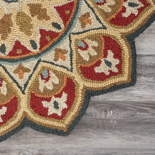 LR Home Sinuous 54103 Red Rug