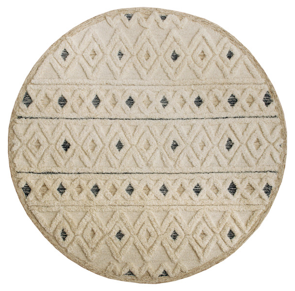 LR Home Sinuous 54111 Cream Navy Rug