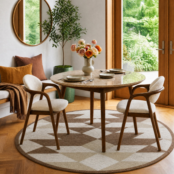 LR Home Sinuous 54117 Brown Tan Cream Rug