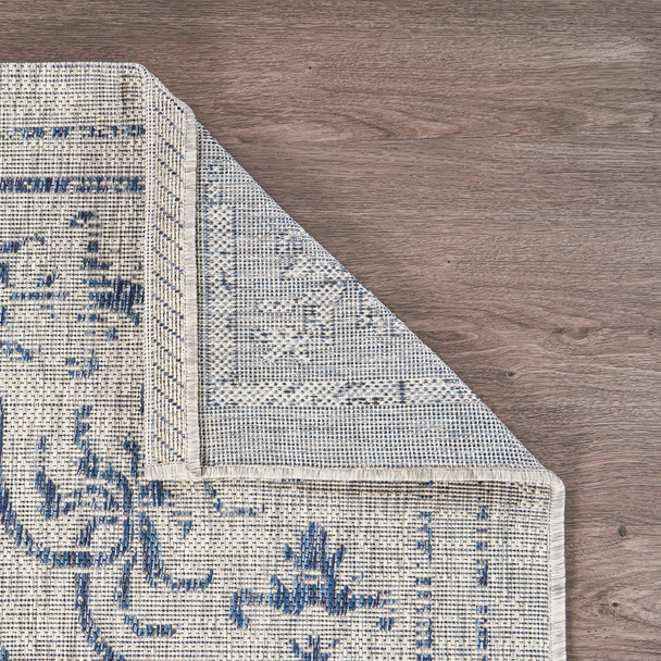 LR Home Sunshower 81249 Navy Gray Rug