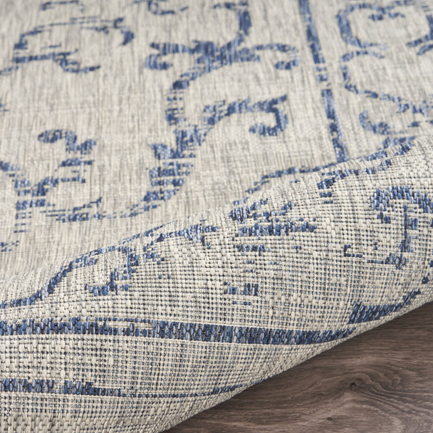 LR Home Sunshower 81249 Navy Gray Rug
